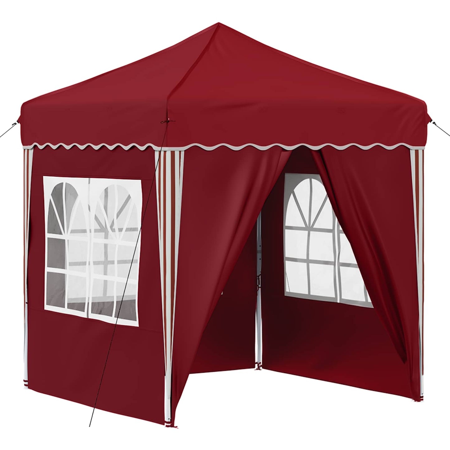 Parti sátor 195 x 195 x 245 cm Burgundi Oxford Szövet