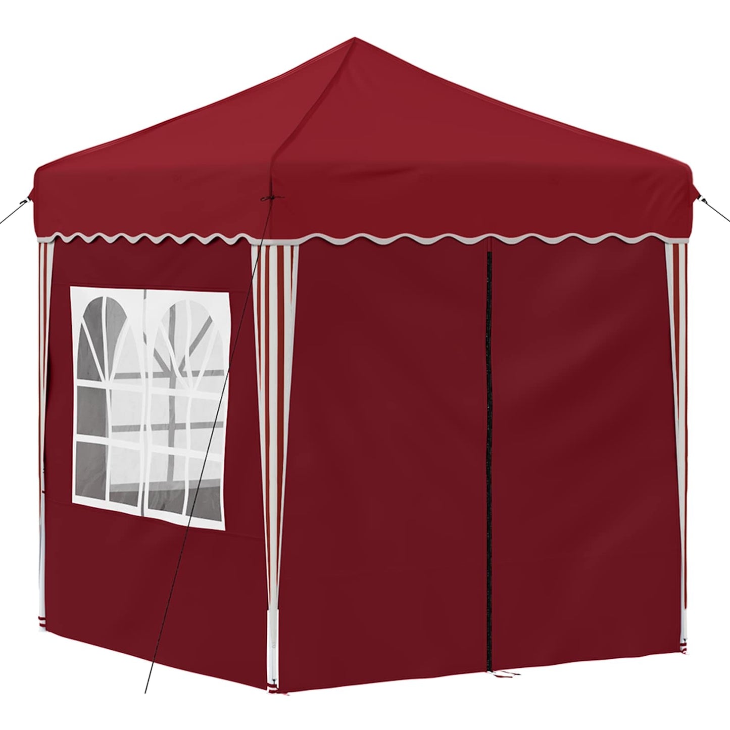 Parti sátor 195 x 195 x 245 cm Burgundi Oxford Szövet