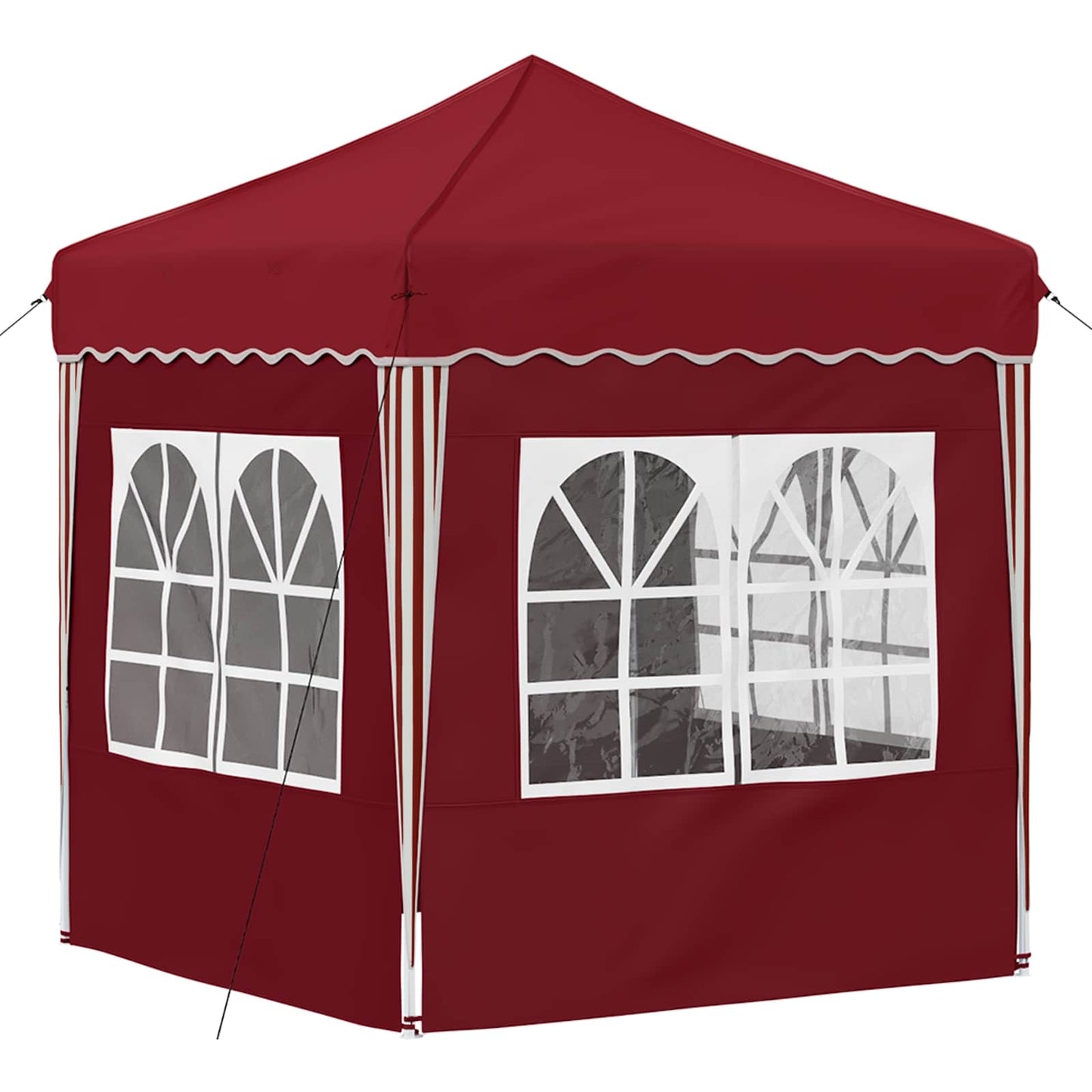 Parti sátor 195 x 195 x 245 cm Burgundi Oxford Szövet