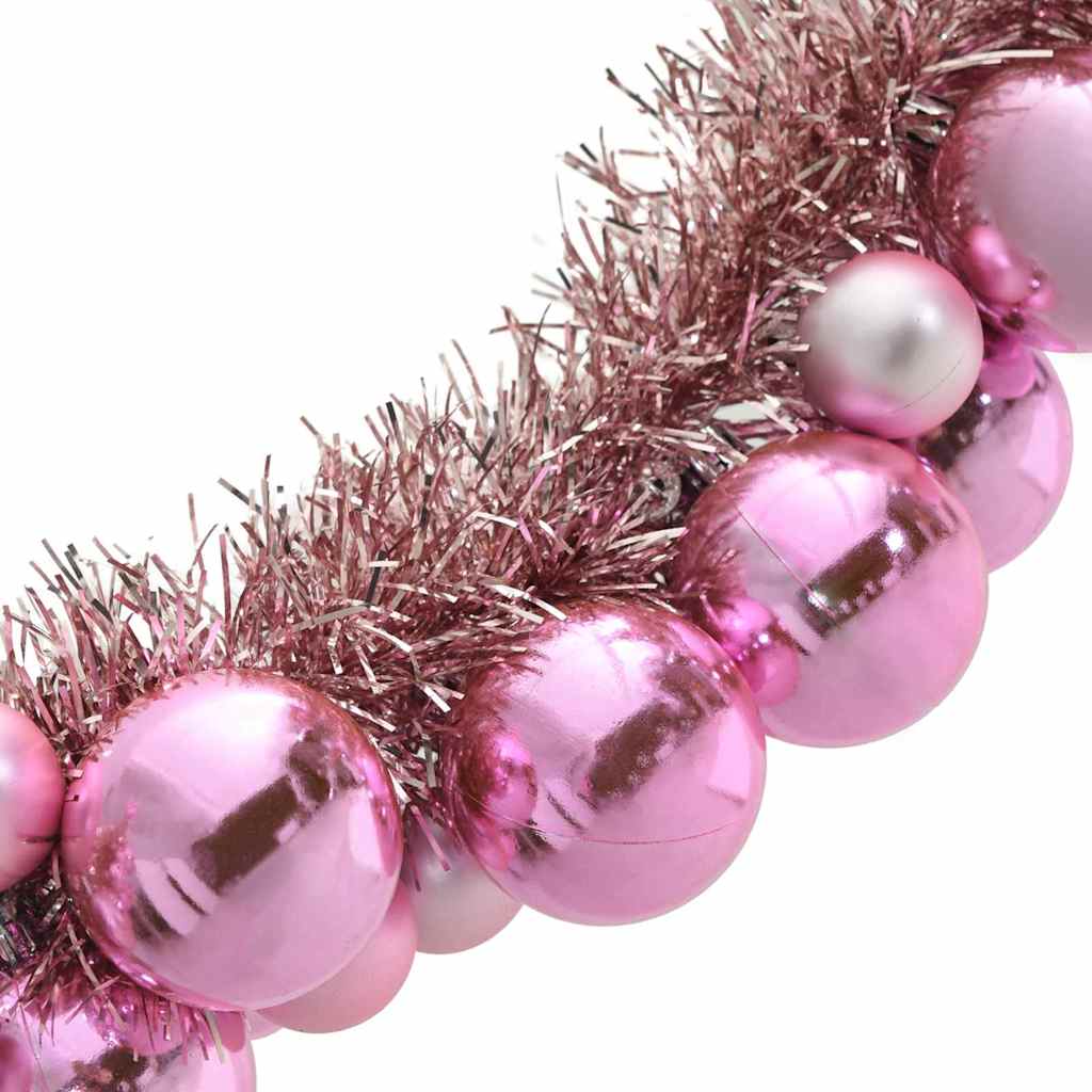 Karácsonyi gömb girland Rózsaszín 186 cm Polisztirol