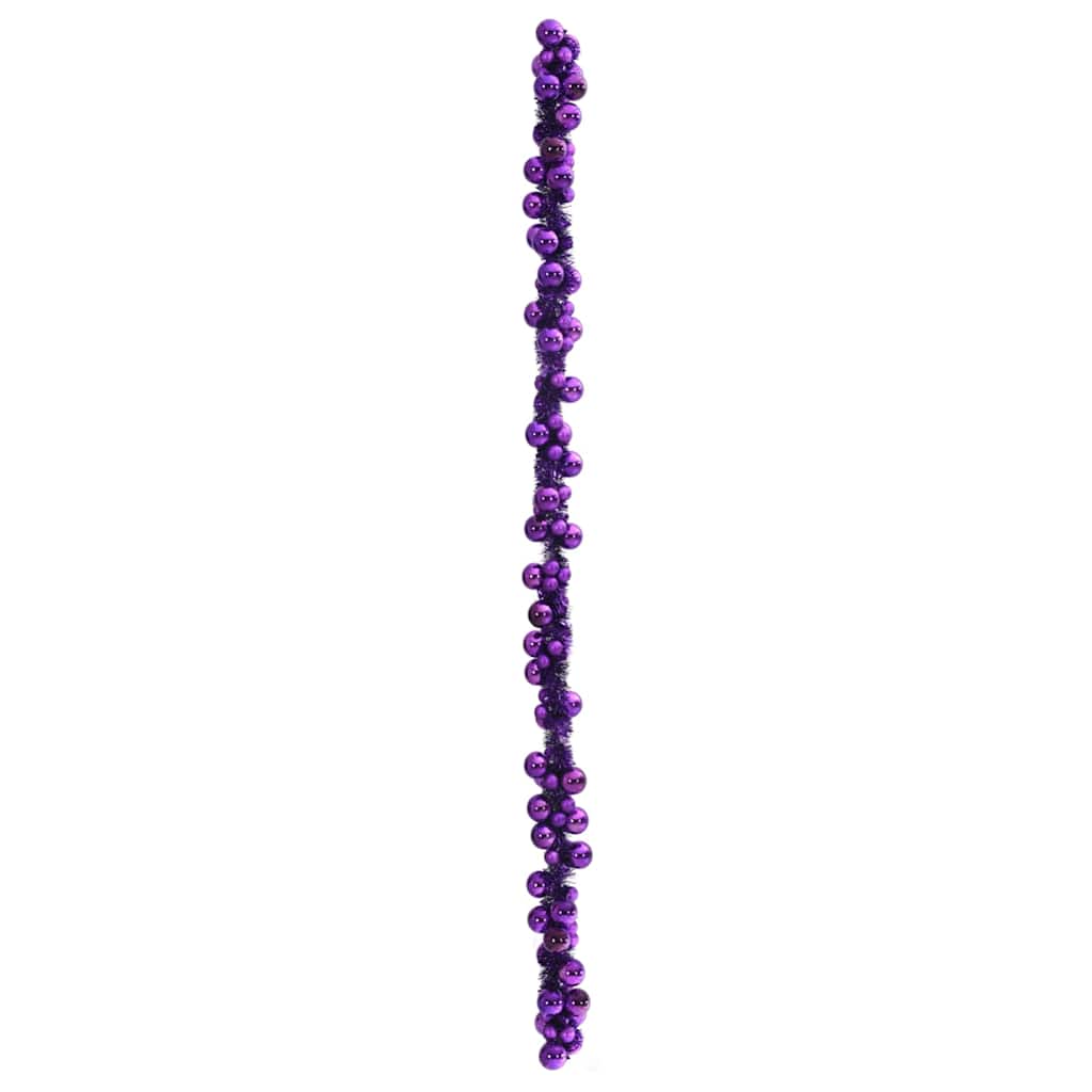 Karácsonyi gömb girland Lila 186 cm Polisztirol