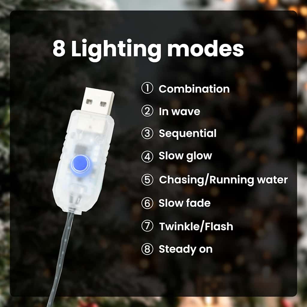 Karácsonyi Díszgömb Készlet 150 LED-del 61 pcs Piros Műanyag