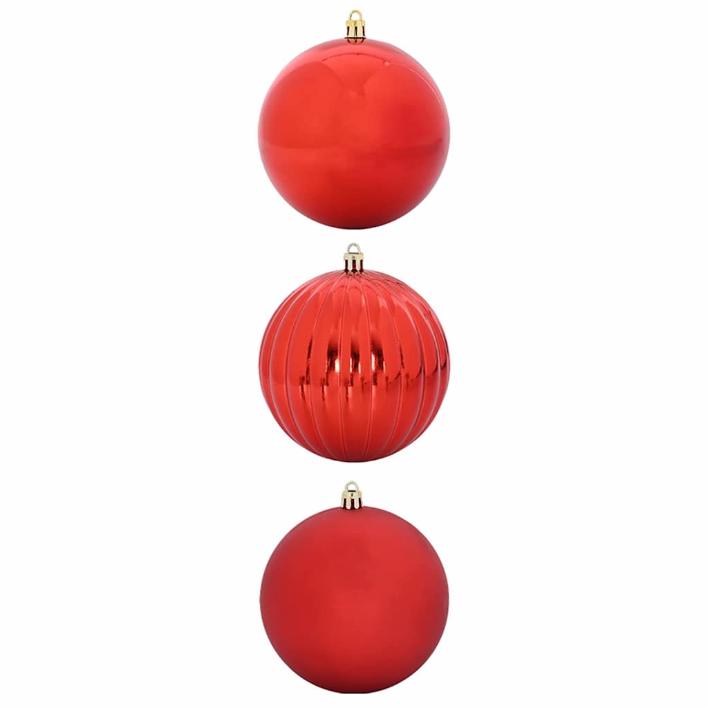 Karácsonyi Díszszett XXL 3 pcs Piros Ø 25 cm Műanyag LED