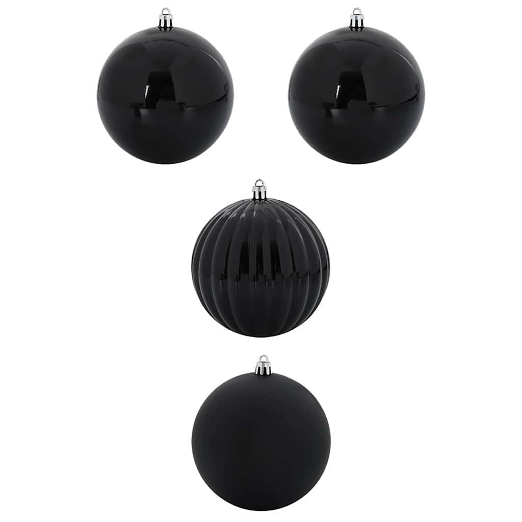 Karácsonyi Díszgömb Készlet XXL 4 pcs Fekete Ø 20 cm Műanyag