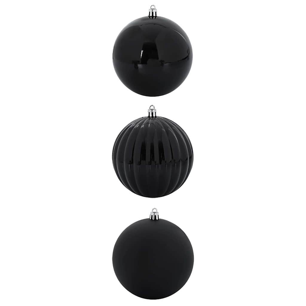 Karácsonyi Díszgömb Készlet XXL 3 pcs Fekete Ø 25 cm Műanyag