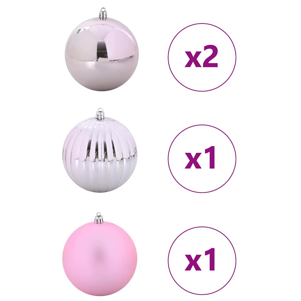 Karácsonyi Díszgömb Készlet XXL 4 pcs Rózsaszín Ø 20 cm Műanyag
