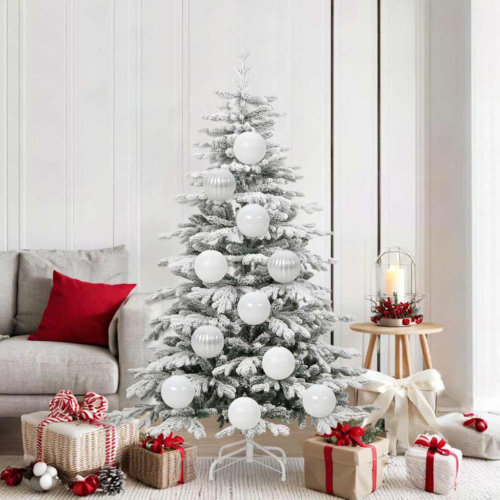 Karácsonyi Díszgömb Készlet XL 9 pcs Fehér Ø 15 cm Műanyag LED