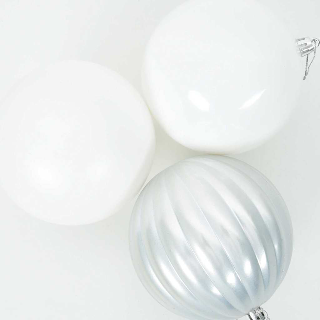 Karácsonyi Díszgömb Készlet XXL 4 pcs Fehér Ø 20 cm Műanyag LED