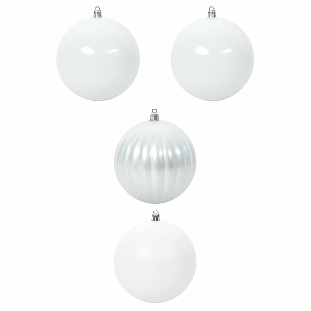Karácsonyi Díszgömb Készlet XXL 4 pcs Fehér Ø 20 cm Műanyag LED