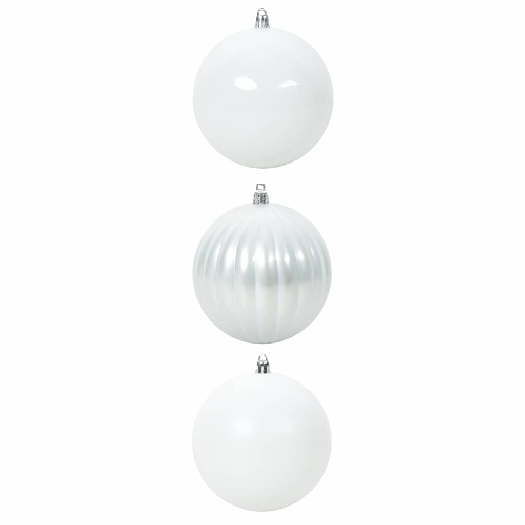 Karácsonyi Díszgömb Készlet XXL 3 pcs Fehér Ø 25 cm Műanyag LED