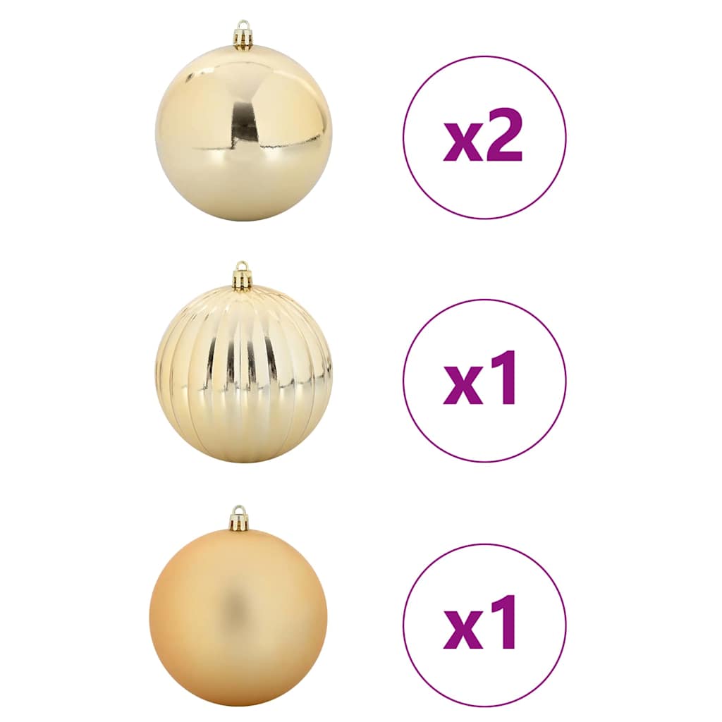 Karácsonyi Díszgömb Készlet XXL 4 pcs Arany Ø 20 cm Műanyag LED