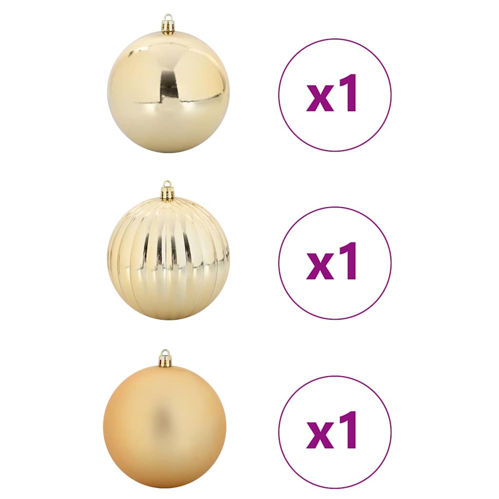Karácsonyi Díszgömb Készlet XXL 3 pcs Arany Ø 25 cm Műanyag LED