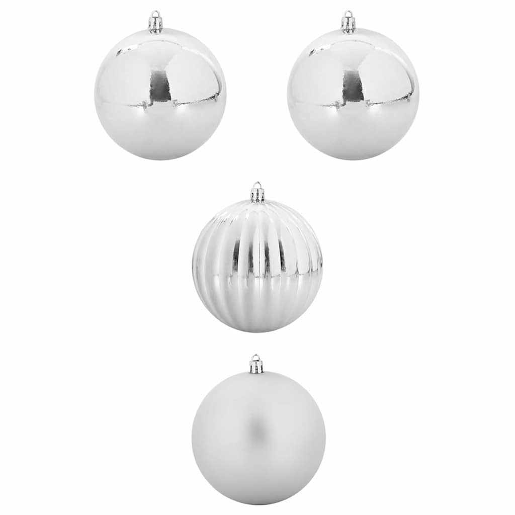 Karácsonyi Díszgömb Szett XXL 4 pcs Ezüst Ø 20 cm Műanyag LED