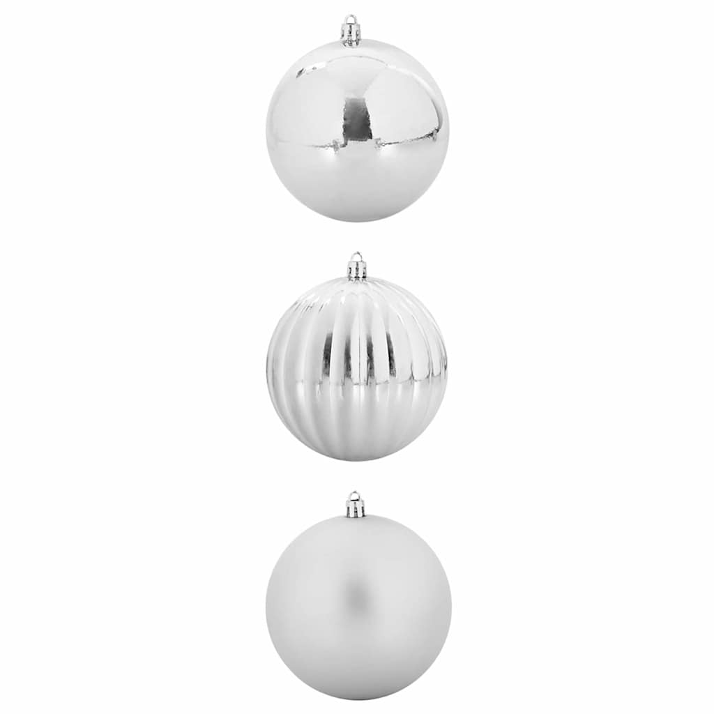 Karácsonyi Díszgömb Készlet XXL 3 pcs Ezüst Ø 25 cm Műanyag LED