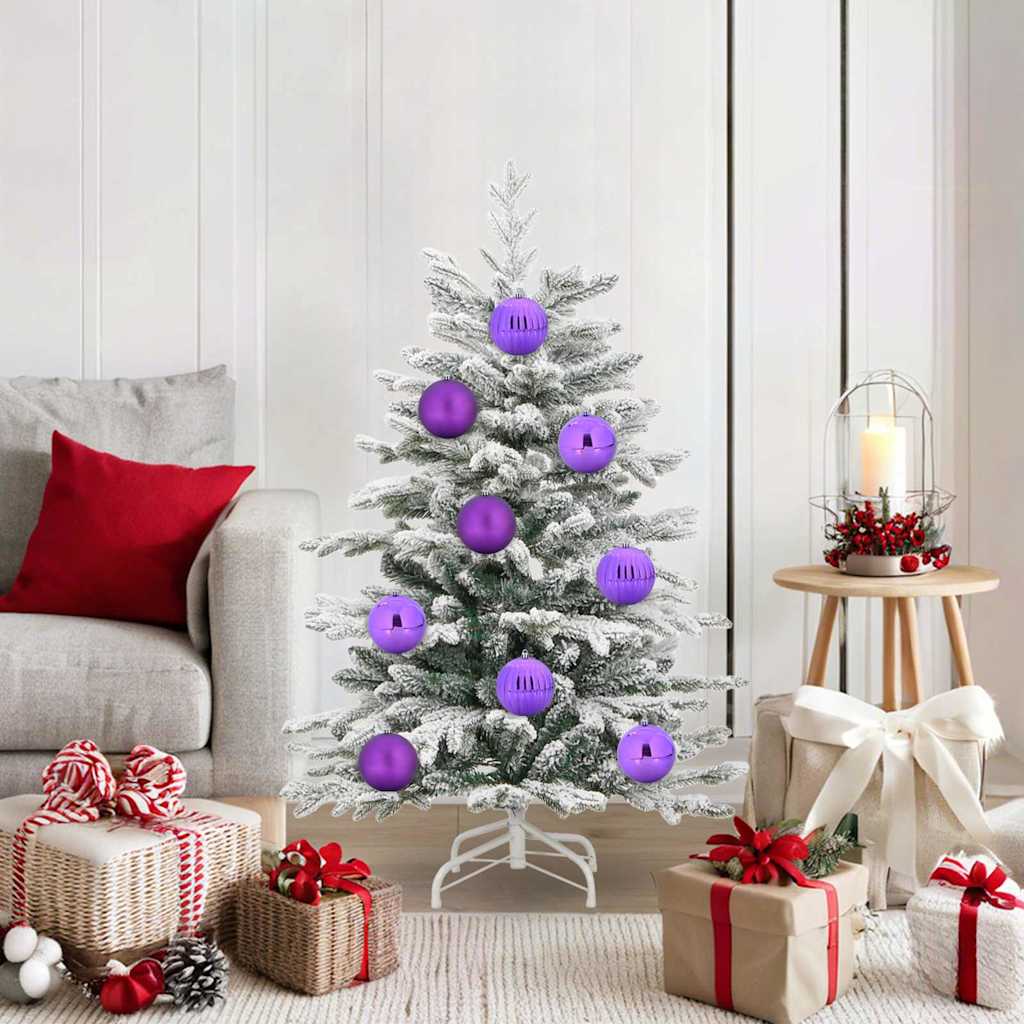 Karácsonyi Díszszett XL 15 pcs Lila Ø 10 cm Műanyag LED