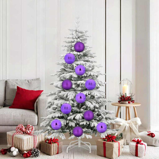 Karácsonyi Díszgömb Készlet XL 9 pcs Lila Műanyag