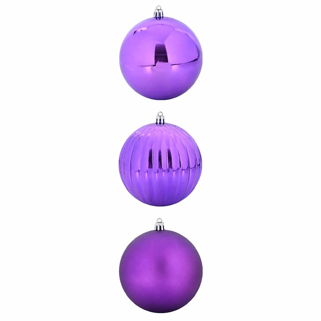 Karácsonyi gömb szett XXL 3 pcs Lila Ø 25 cm Műanyag LED