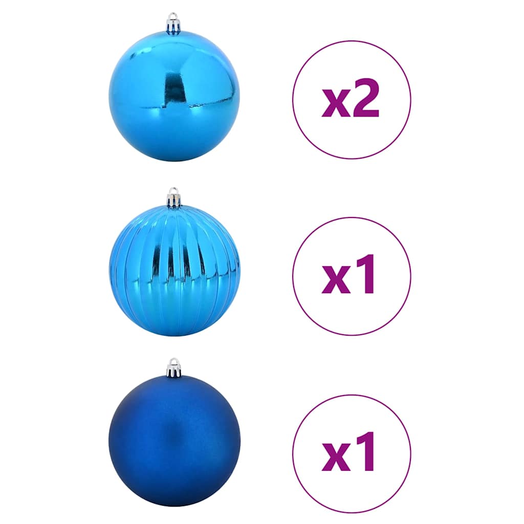 Karácsonyi Díszgömb Készlet XXL 4 pcs Kék Ø 20 cm Műanyag LED