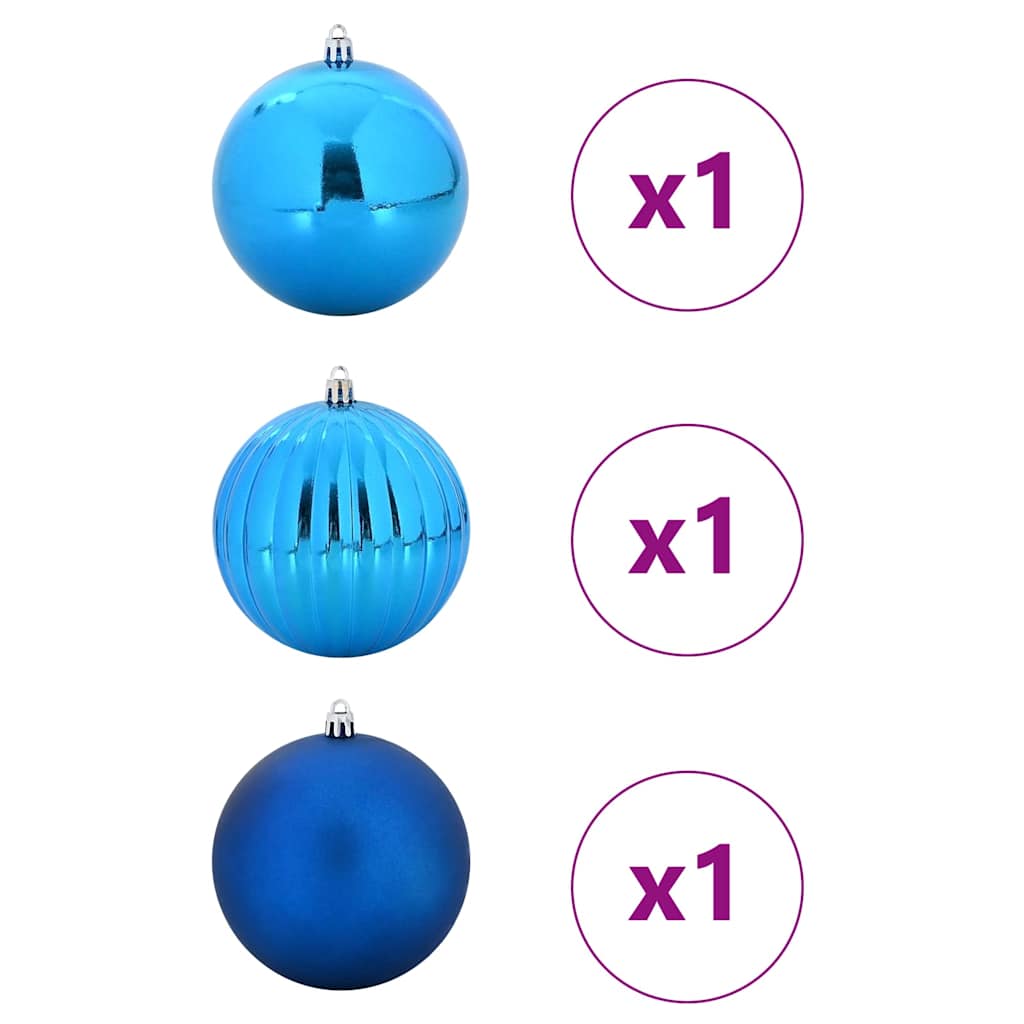 Karácsonyi Díszgömb Készlet XXL 3 pcs Kék Ø 25 cm Műanyag LED