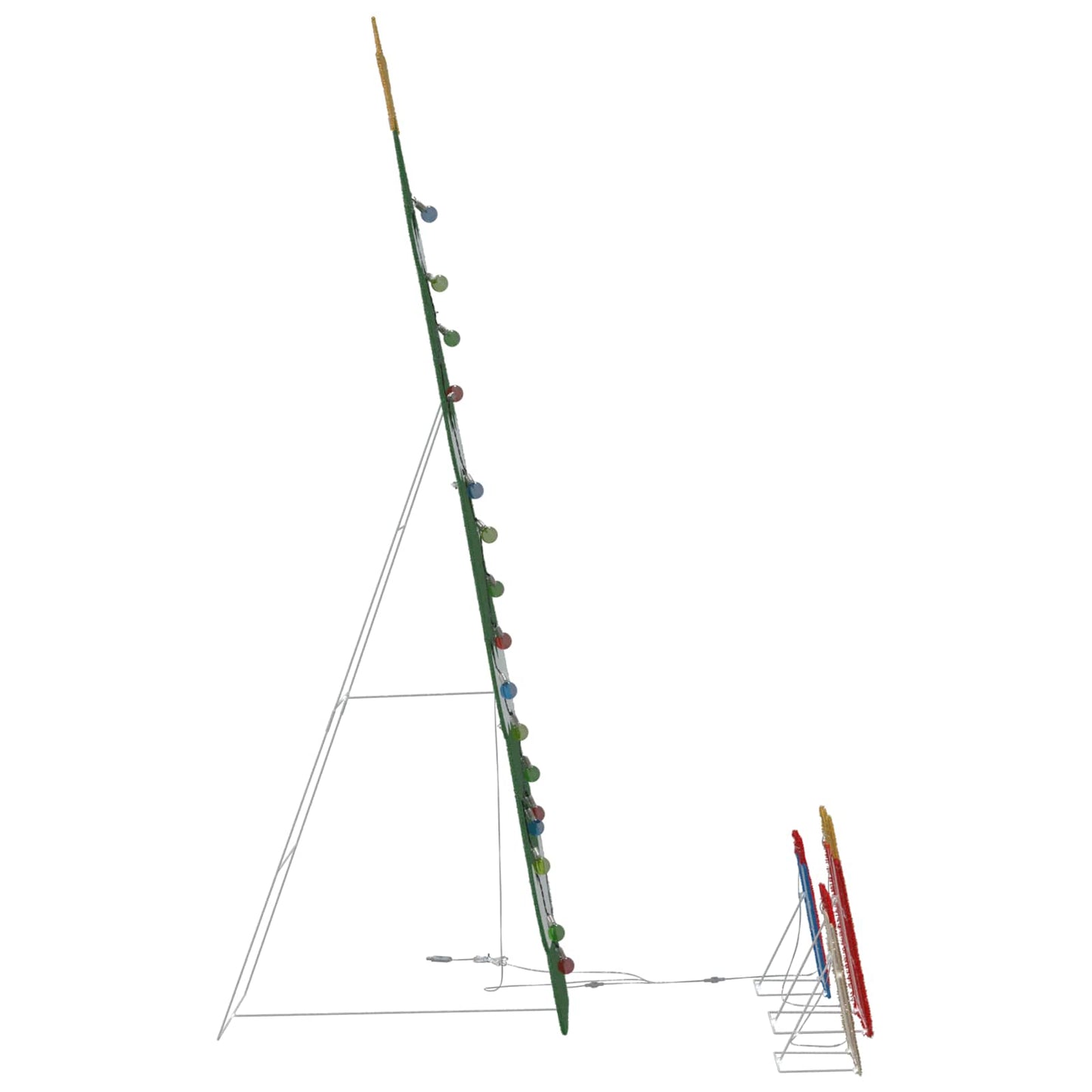 Fényes Karácsonyi Fa 3 Ajándékdobozzal 2D Meleg Fehér 150 cm