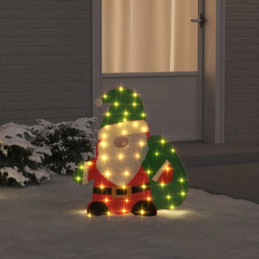Világító Mikulás 60 LED-del Meleg fehér 70 x 62 cm Lurex Szövet
