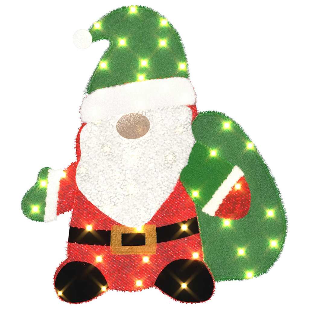Világító Mikulás 60 LED-del Meleg fehér 70 x 62 cm Lurex Szövet