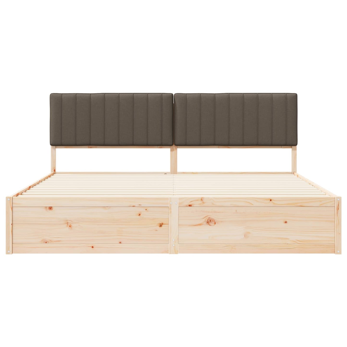 Ágykeret Kárpitozott Fejtámlával Tópszínű 200 x 200 cm