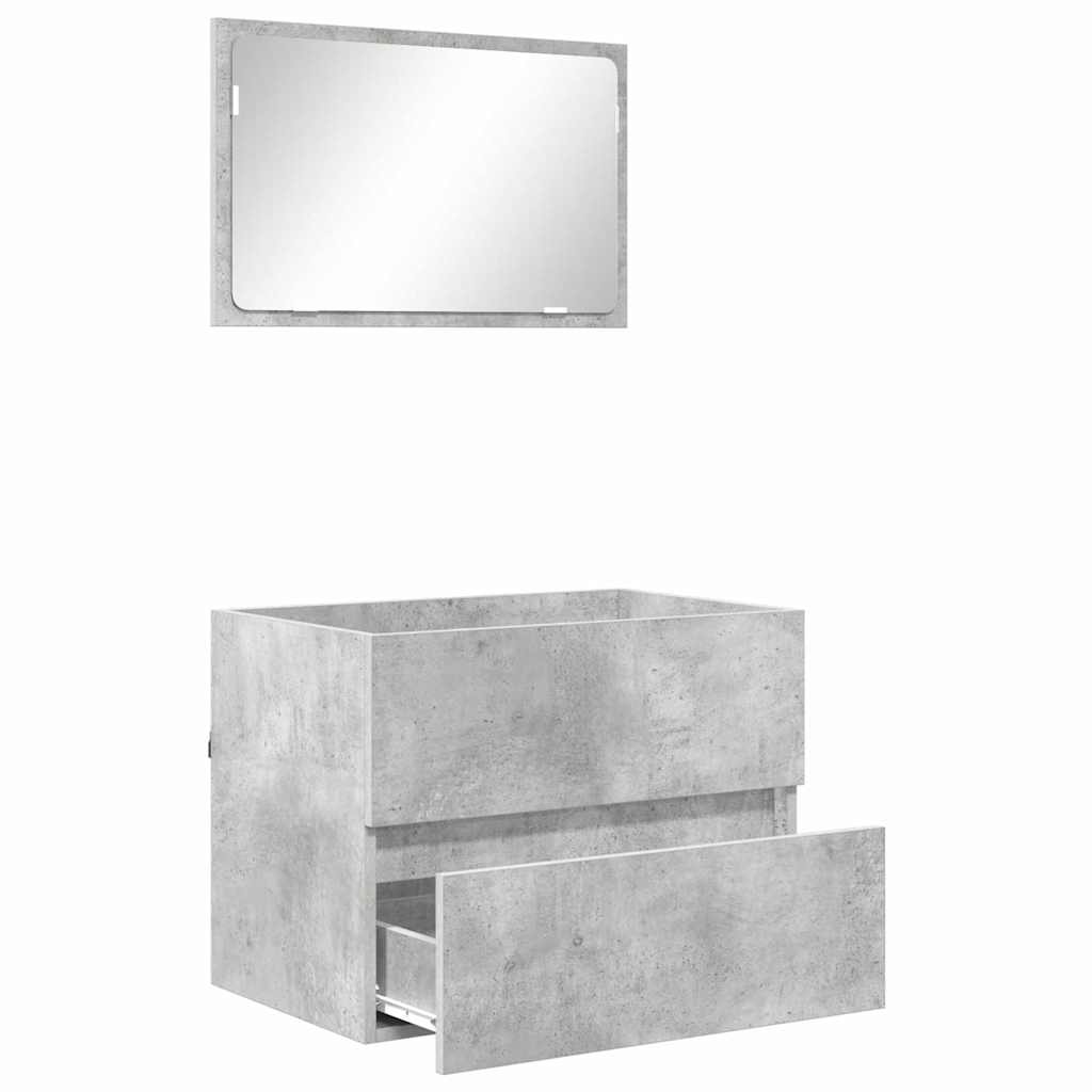 Fürdőszoba bútor szett Beton Szürke 60 x 38,3 x 45 cm