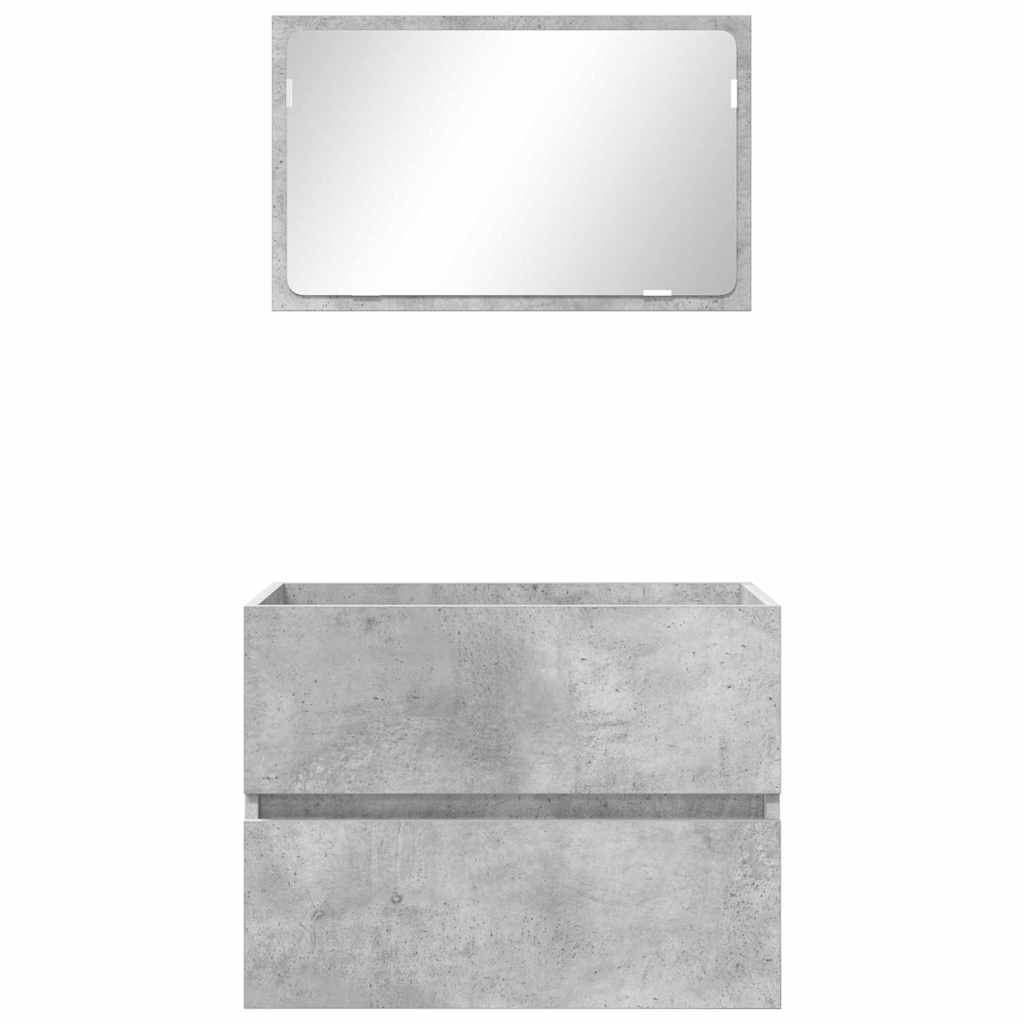 Fürdőszoba bútor szett Beton Szürke 60 x 38,3 x 45 cm