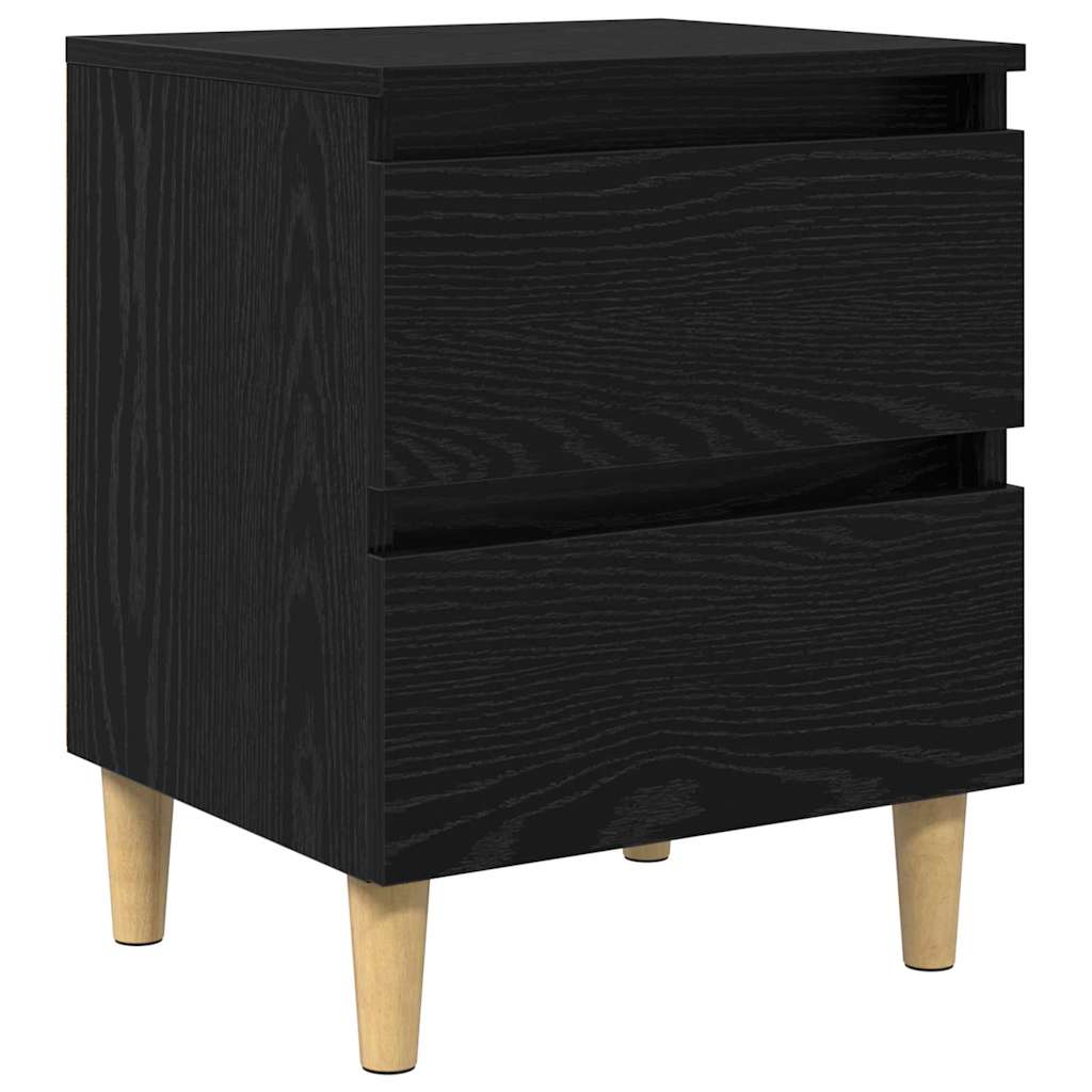 Ágy szekrények 2 db Fekete tölgy 40 x 35 x 50 cm Szerelt Fa