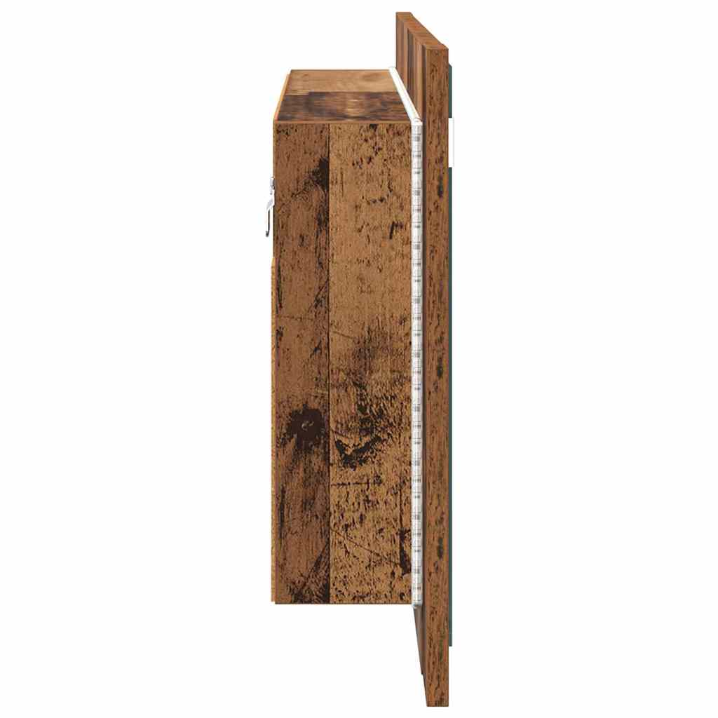 Fürdőszobai tükörszekrény Öreg fa 80 x 12 x 45 cm Szerelt Fa