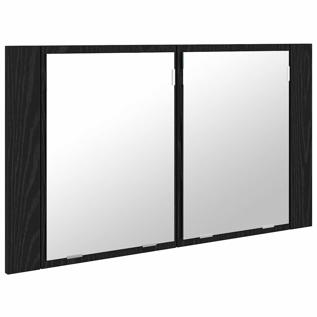 Fürdőszobai tükörszekrény Fekete tölgy 80 x 12 x 45 cm