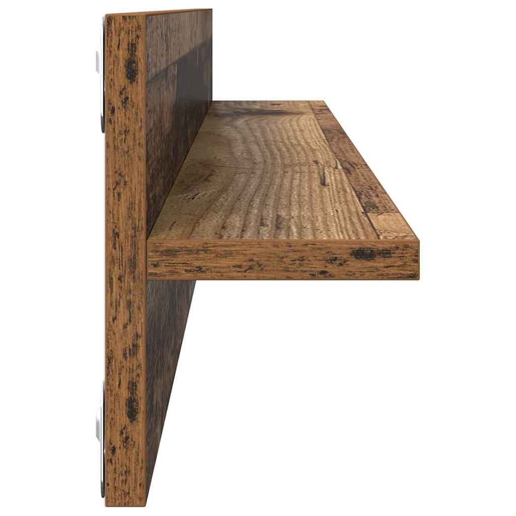 Falpolcok Falra szerelhető 4 pcs Öreg fa 80 x 11,5 x 18 cm
