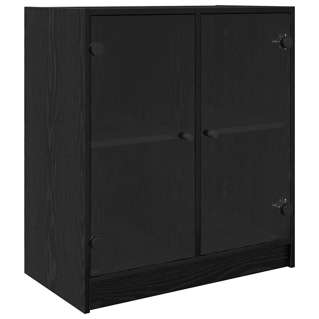 Oldalsó szekrény Fekete tölgy 68 x 37 x 75,5 cm Szerelt Fa