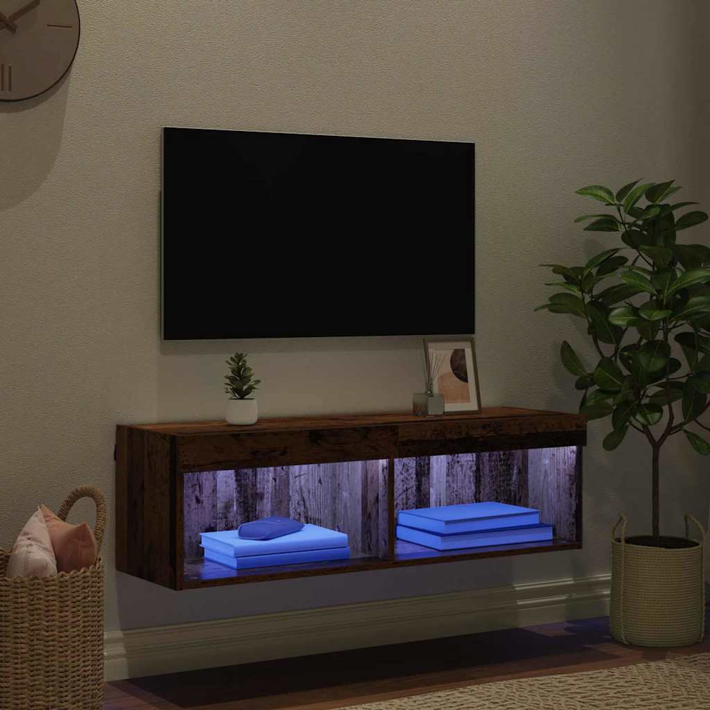 TV szekrény garnitúra Öreg fa Szerelt Fa