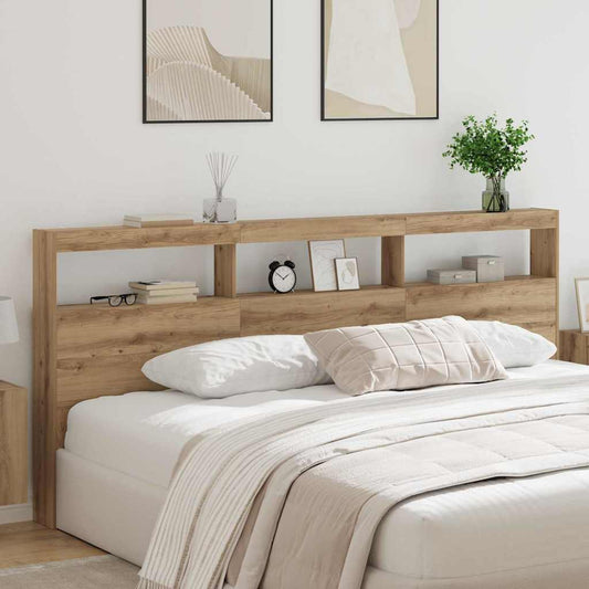 Fejtámla polcokkal Artisan tölgy 220 x 17 x 102 cm Faanyag