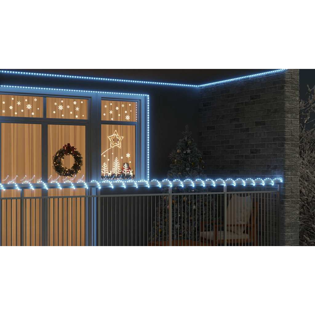 Kötél világítás 2400 LED-del Hideg Fehér 100 m PVC
