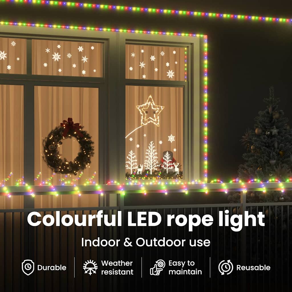 Kötél világítás 2400 LED-del Sokszínű 100 m PVC