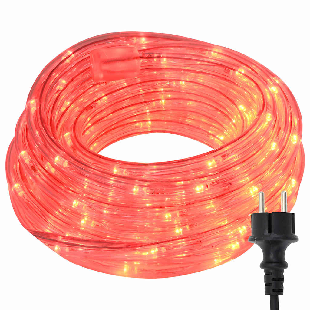 Kötél világítás 1200 LED-del Piros 50 m PVC