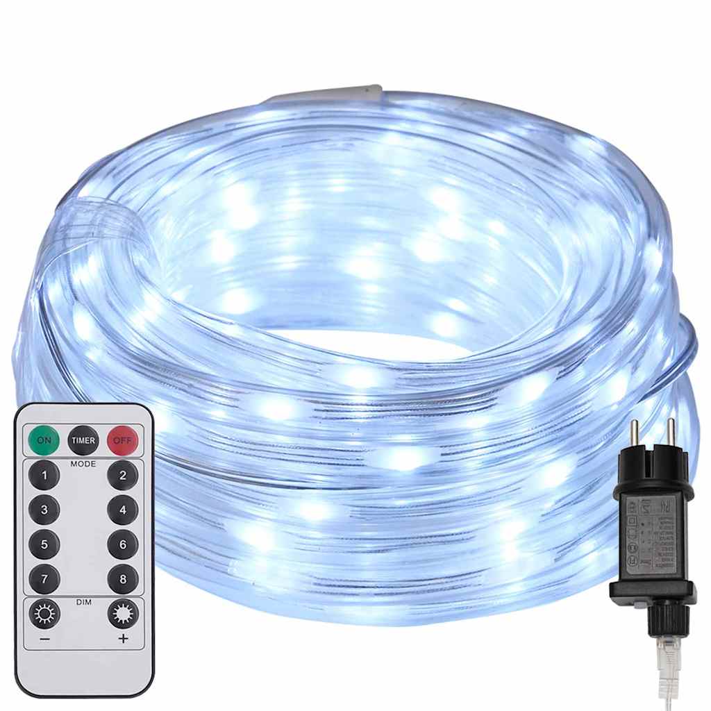 Kötél világítás 120 LED-del Hideg Fehér 5 m PVC