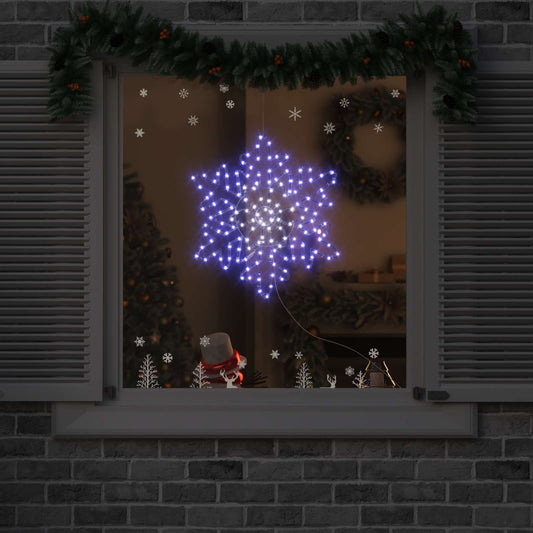 Karácsonyi Hópehely 156 LED-del Kék 55,5 x 55,5 x 0,75 cm PVC