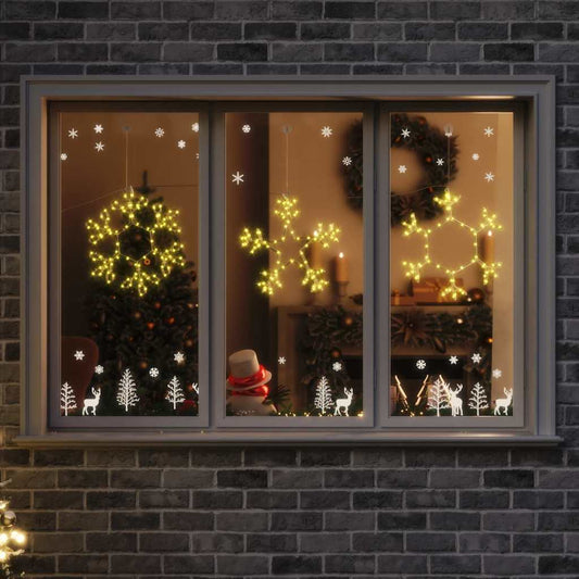 Karácsonyi Hópehely 252 LED-del Meleg fehér 44,5 x 38 cm PVC