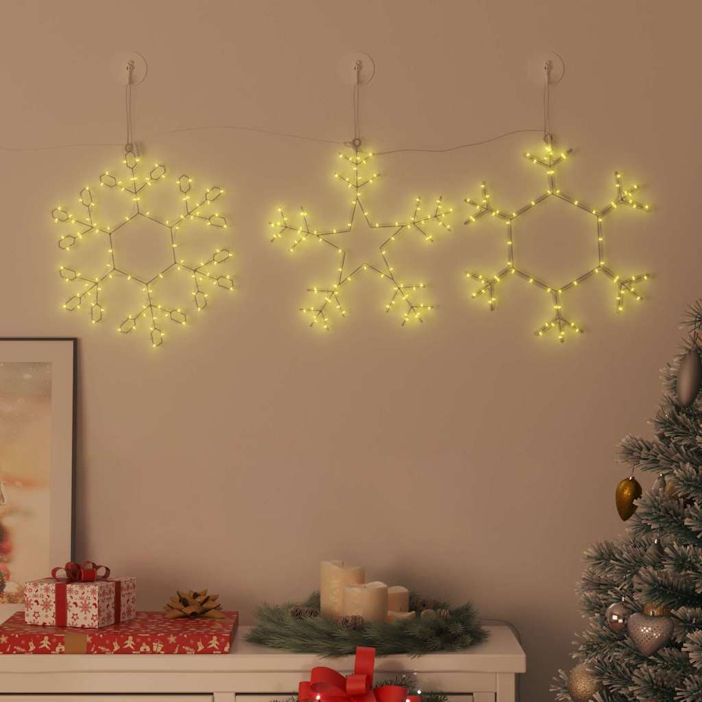 Karácsonyi Hópehely 252 LED-del Meleg fehér 44,5 x 38 cm PVC