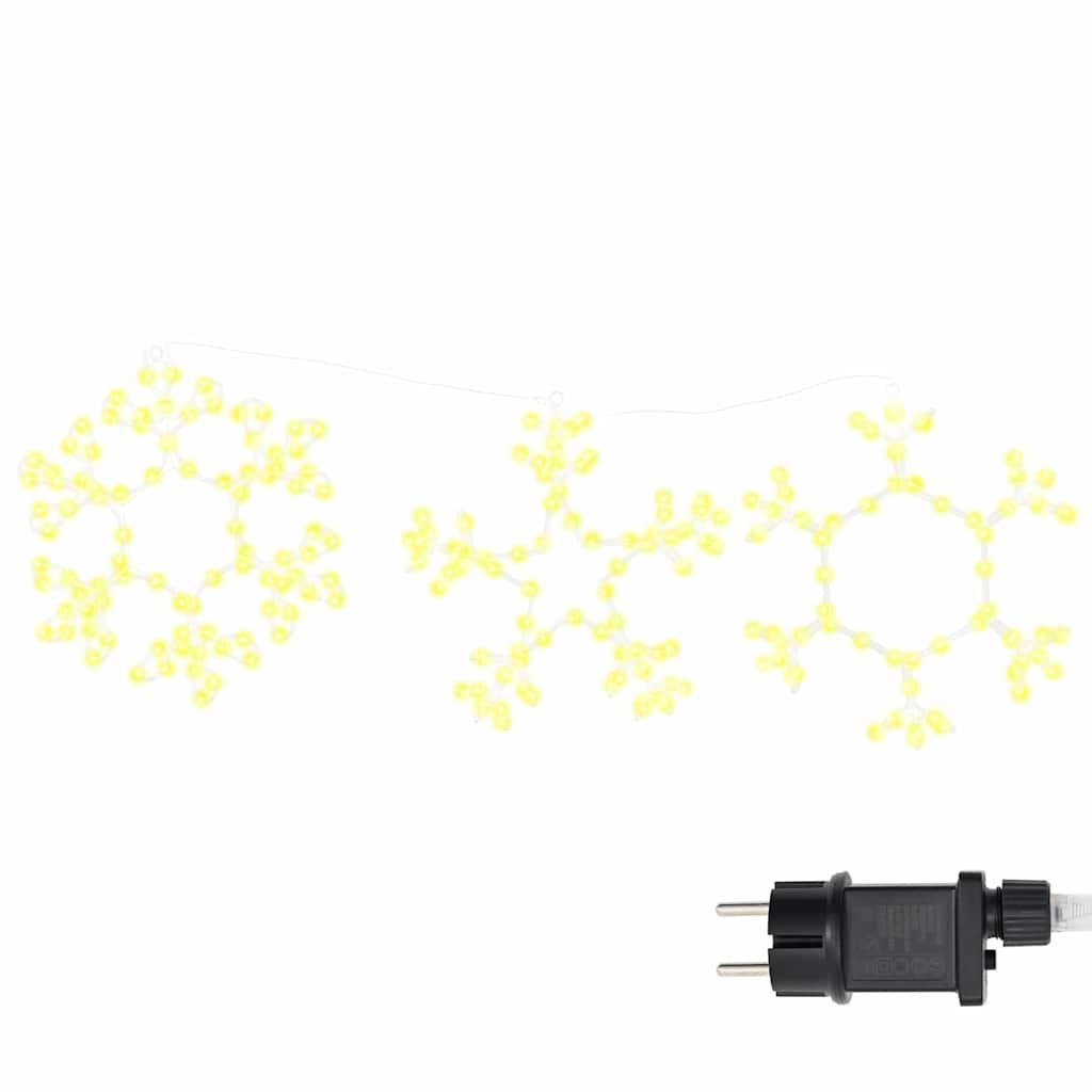 Karácsonyi Hópehely 252 LED-del Meleg fehér 44,5 x 38 cm PVC