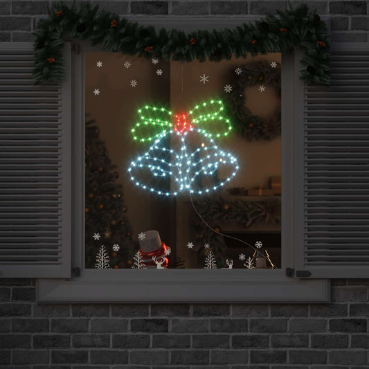 Karácsonyi Harang 144 LED-del Sokszínű 57 x 47,5 cm PVC