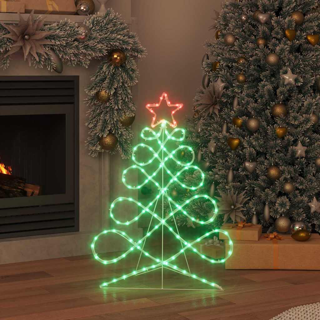 Karácsonyi Fa Forma Világítás Sokszínű 78 x 58 cm PVC