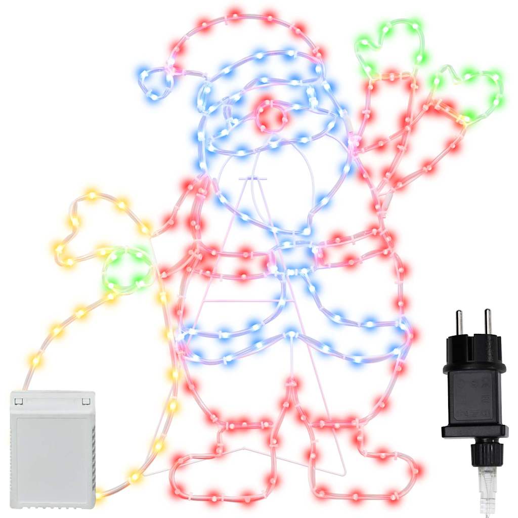 Mikulás Fény 168 LED-del Sokszínű 58.5 x 60 x 1.3 cm Vas