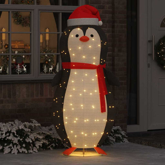 Havas pingvin figura 600 LED-del Meleg fehér 78 x 178 cm szövet