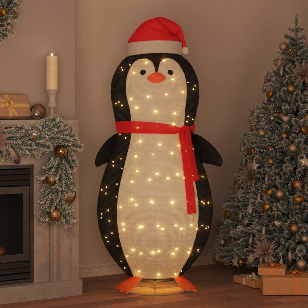 Havas pingvin figura 600 LED-del Meleg fehér 78 x 178 cm szövet