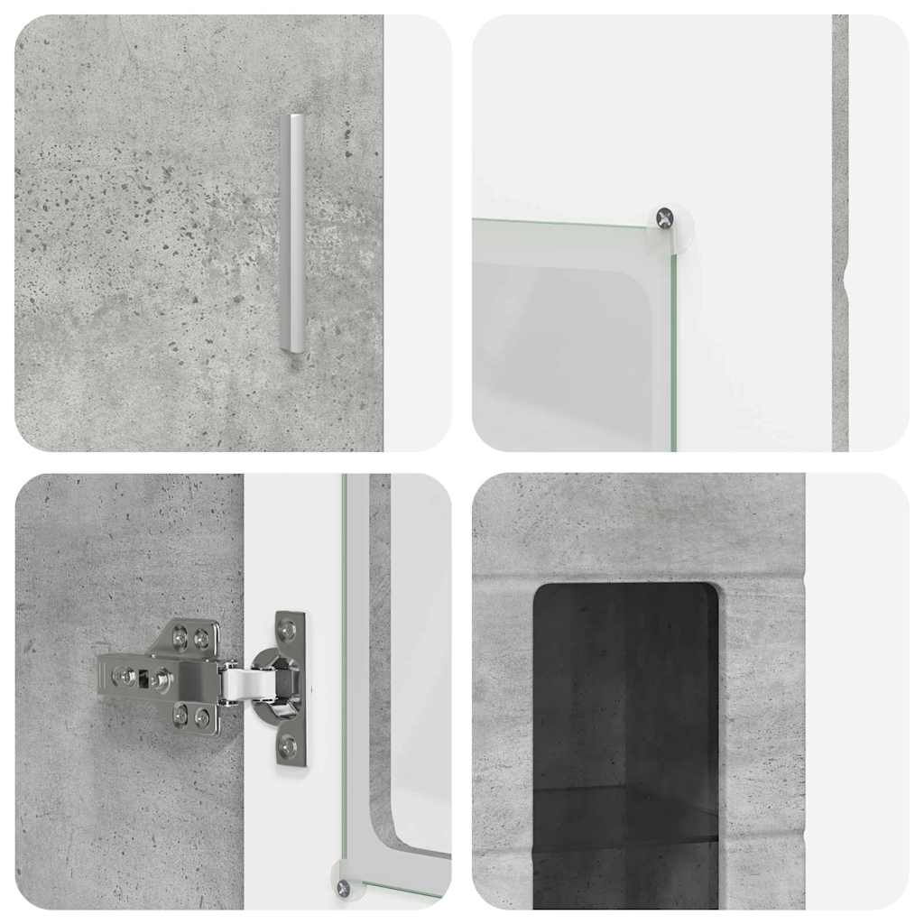 Magasfiú polcokkal FLORIN Beton Szürke 60 x 35 x 182 cm Faanyag